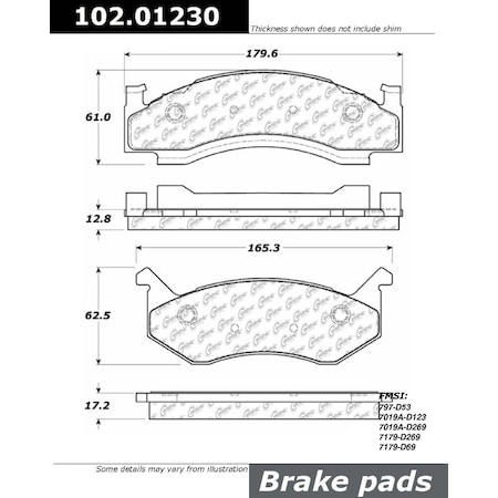 Centric Parts CTEK Metallic Pad, 102.01230 102.01230